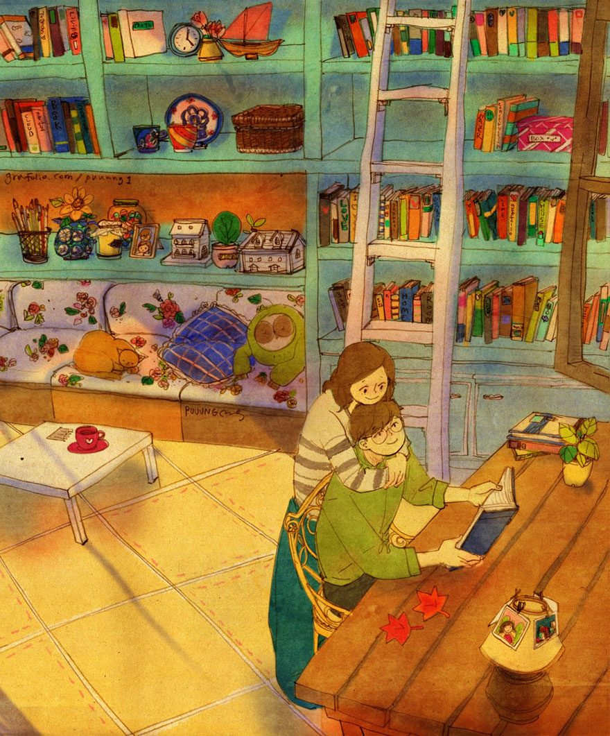 Hugging Him When He's Sitting At His Desk