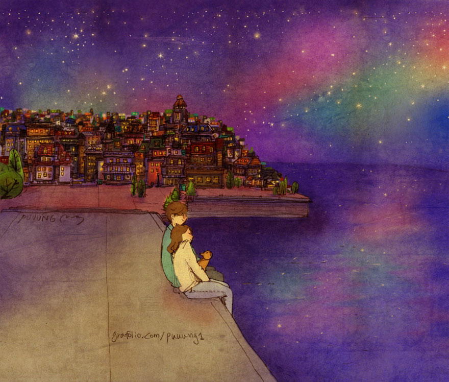 Watching The Sea At Night