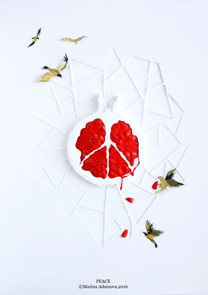 I Made A Series Of Paper Artwork That Represents The Struggles In My Life