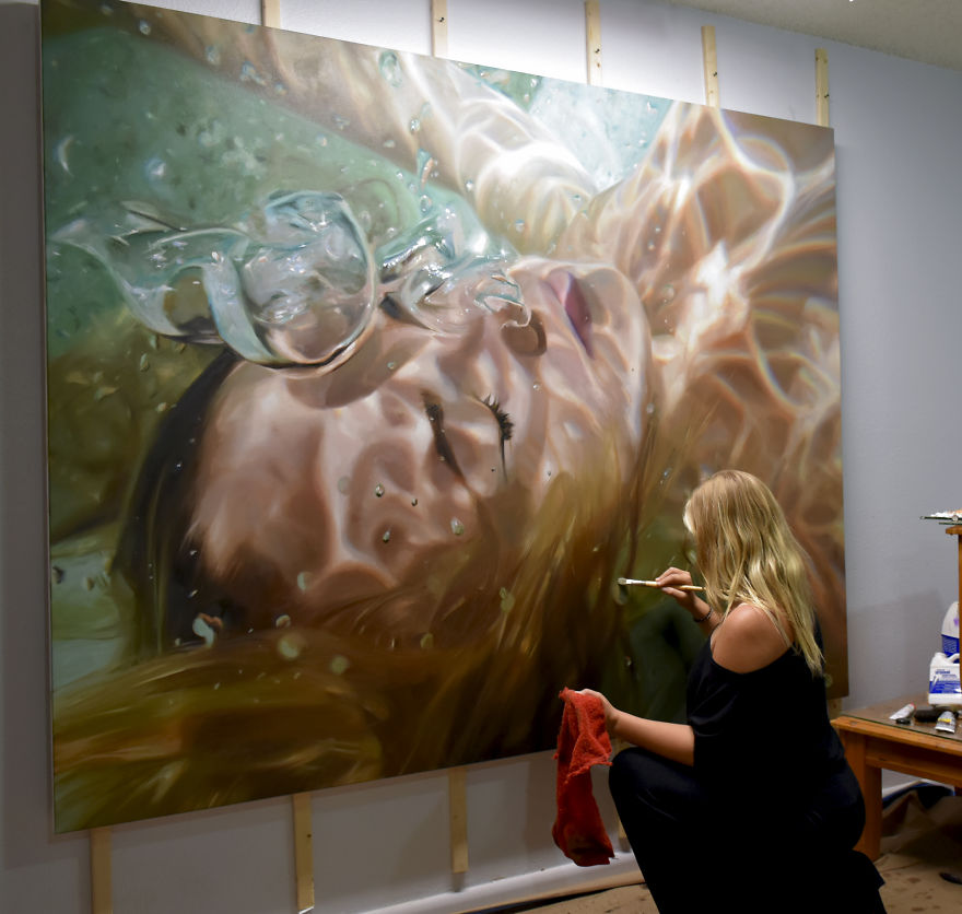 Realistic Underwater Paintings Inspired By My Memories Of Water