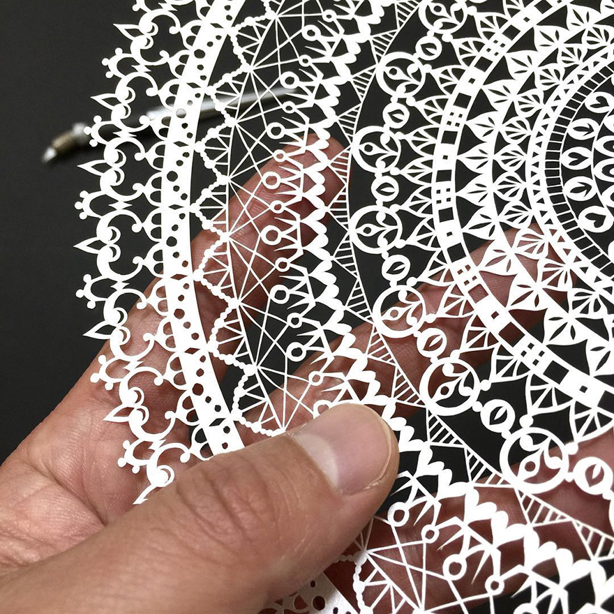 Japanese Artist Hand-Cuts Insanely Detailed Paper Art