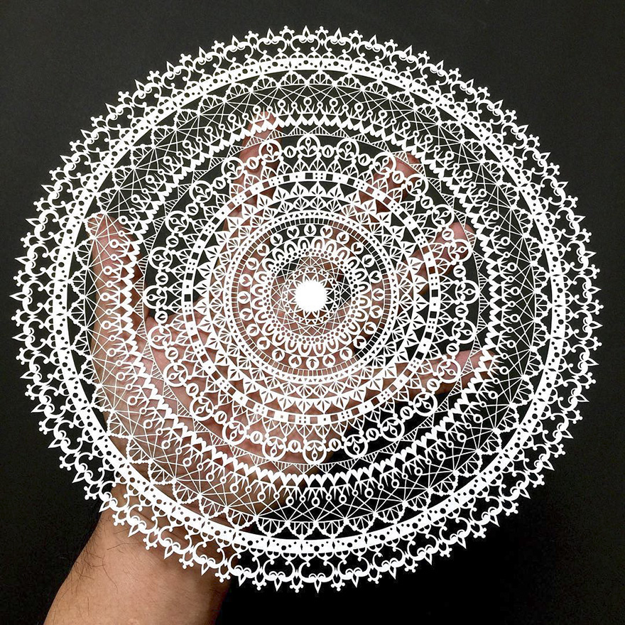 Japanese Artist Hand-Cuts Insanely Detailed Paper Art