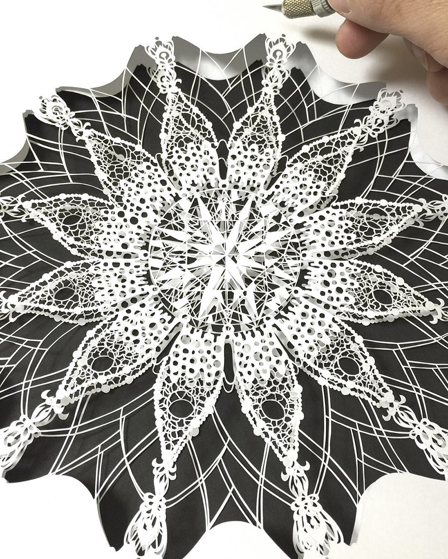Japanese Artist Hand-Cuts Insanely Detailed Paper Art