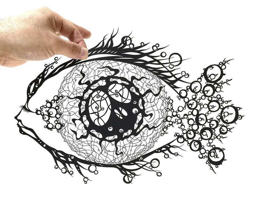 Japanese Artist Hand-Cuts Insanely Detailed Paper Art