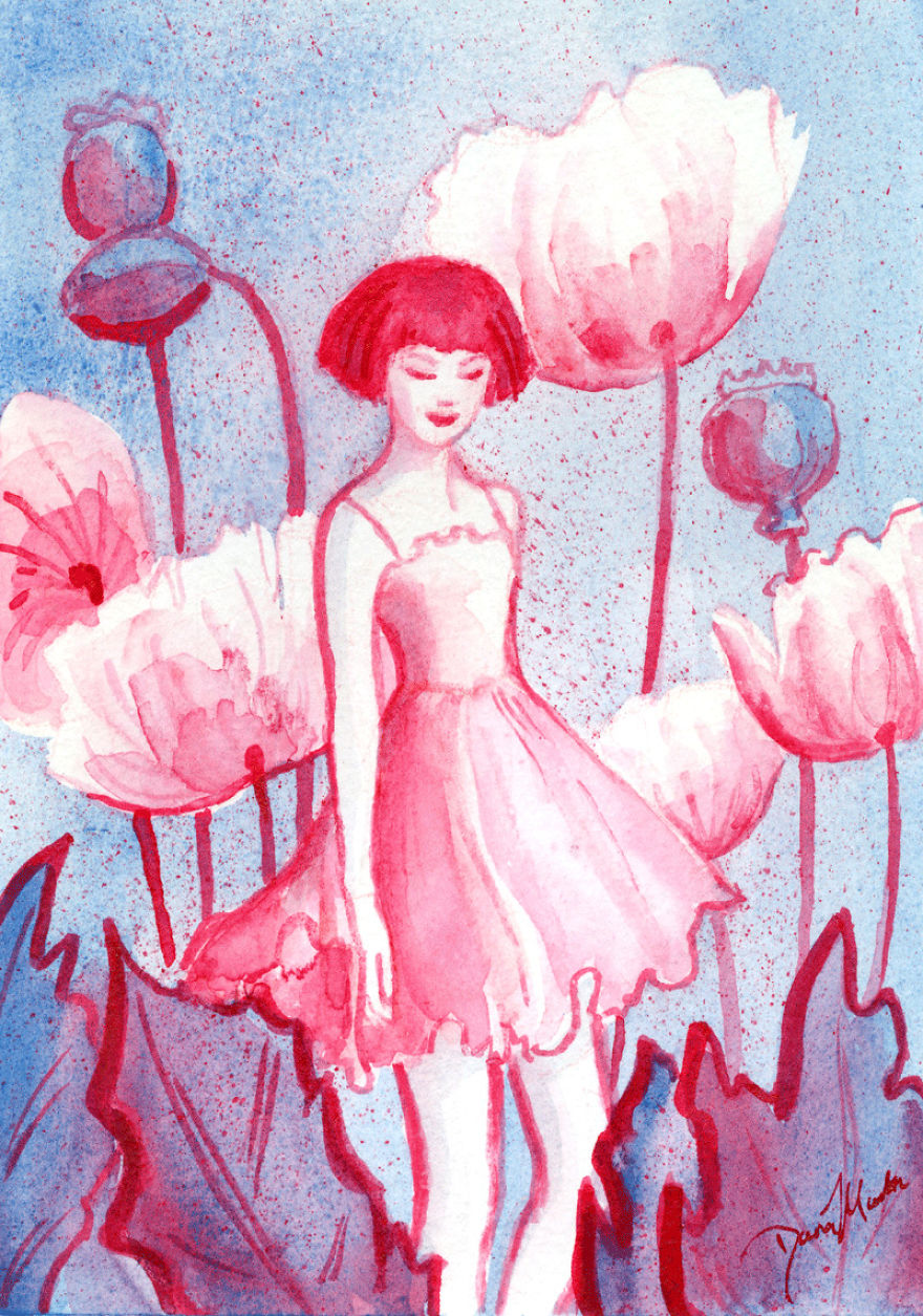 I Painted A Series Of Mini Flower Portraits In Watercolors I Painted A Series Of Mini Flower Portraits In Watercolors