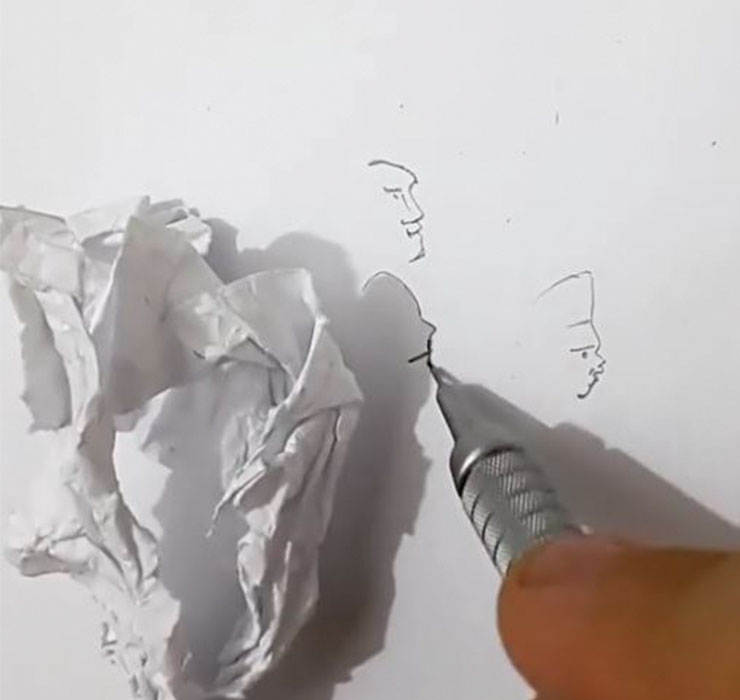 Artist Turns Shadows Of Trash Into Art