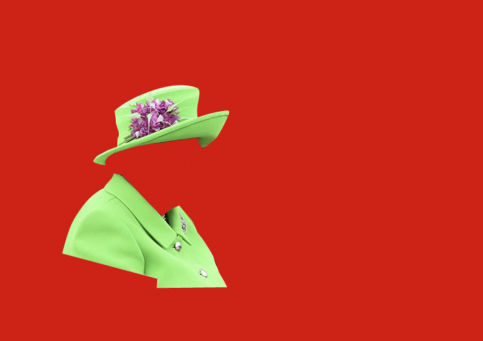 Queen On Red Background