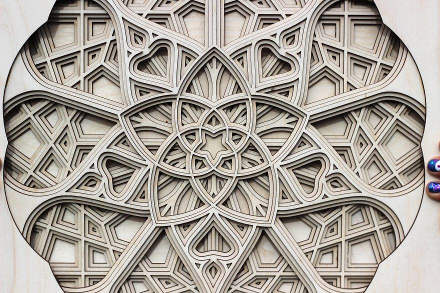 We Stack Layers Of Laser Cut Wood To Make Intricate Mandalas We Stack Layers Of Laser Cut Wood To Make Intricate Mandalas