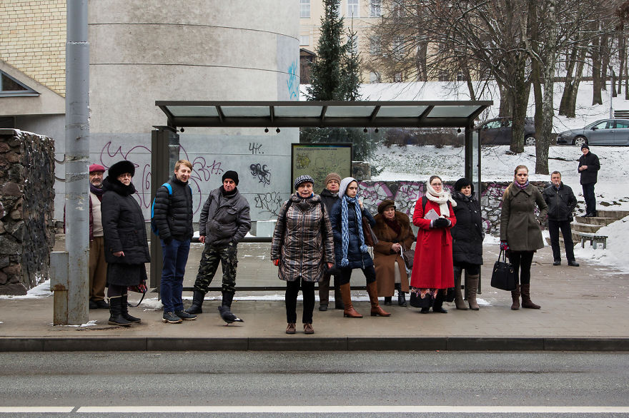My Unstaged Portraits Of Strangers At Public Bus Stops
