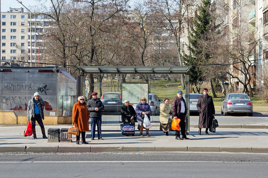 My Unstaged Portraits Of Strangers At Public Bus Stops