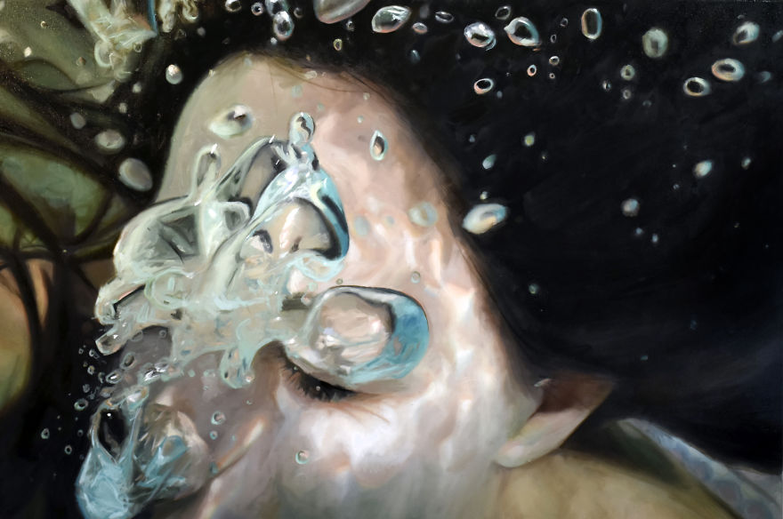 Realistic Underwater Paintings Inspired By My Memories Of Water