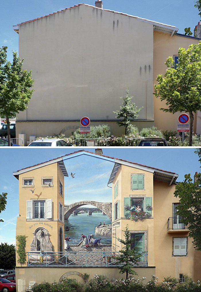 French Artist Transforms Boring City Walls Into Vibrant Scenes Full Of Life French Artist Transforms Boring City Walls Into Vibrant Scenes Full Of Life