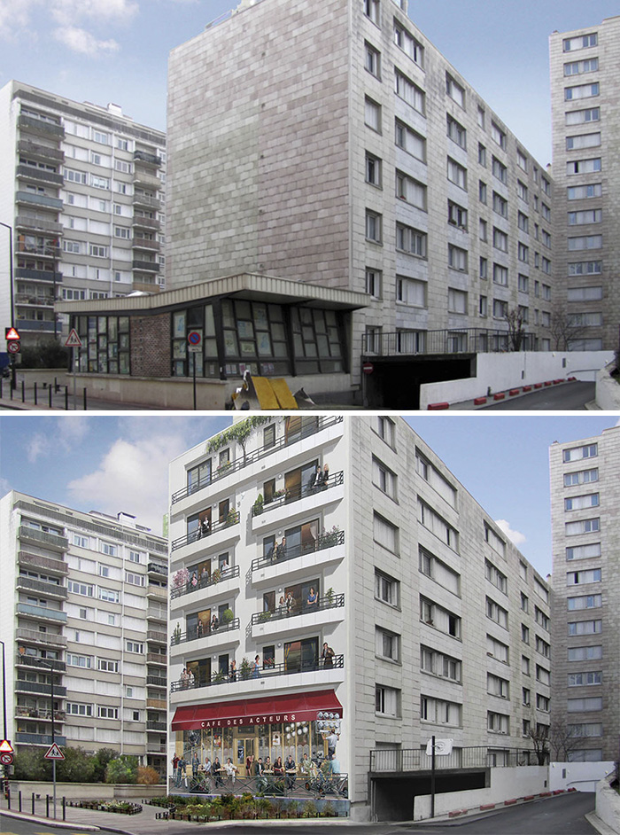 French Artist Transforms Boring City Walls Into Vibrant Scenes Full Of Life French Artist Transforms Boring City Walls Into Vibrant Scenes Full Of Life