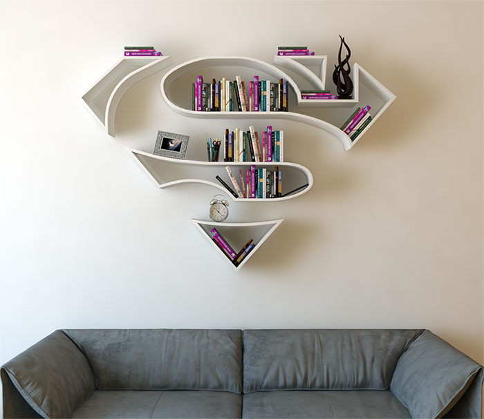Superhero Bookshelves By Turkish Artist Burak Doğan