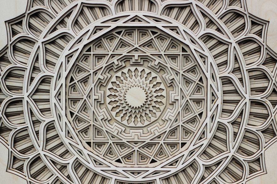We Stack Layers Of Laser Cut Wood To Make Intricate Mandalas We Stack Layers Of Laser Cut Wood To Make Intricate Mandalas