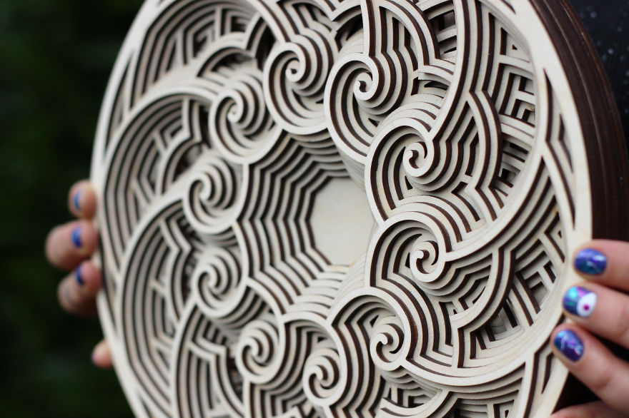 We Stack Layers Of Laser Cut Wood To Make Intricate Mandalas We Stack Layers Of Laser Cut Wood To Make Intricate Mandalas