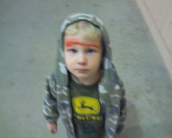 Dad Watching Son While Mom Shops....