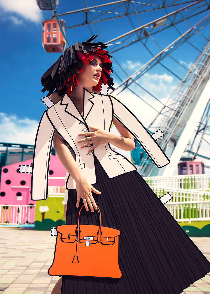 Real-Life Paper Doll: I Made 9 Paper Cutouts Inspired By Iconic Fashion Designs Real-Life Paper Doll: I Made 9 Paper Cutouts Inspired By Iconic Fashion Designs