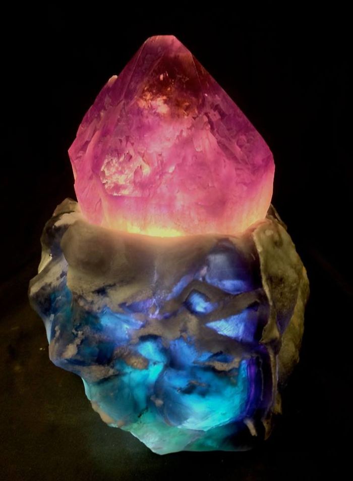 My Father-In-Law Hand-Makes These Amazing Led Lamps From Natural Minerals And Crystals