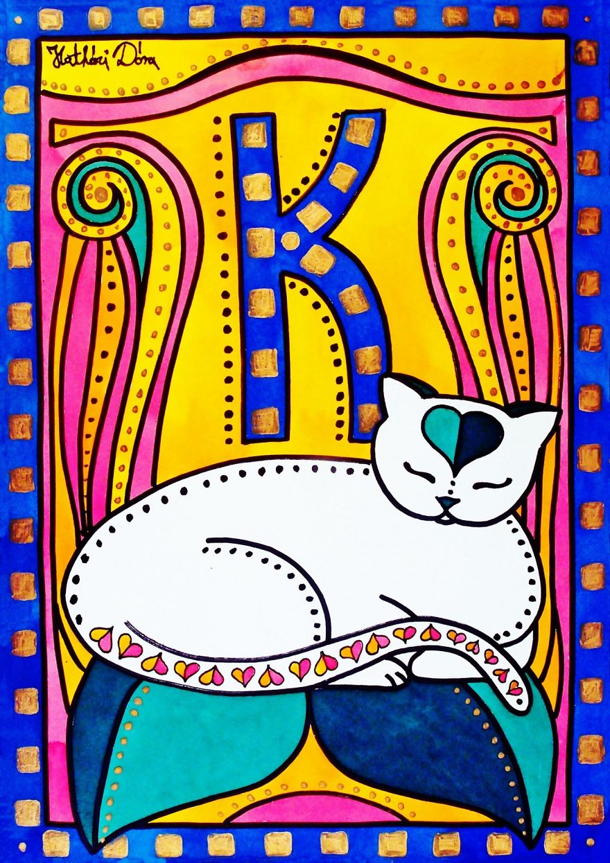 My Beloved Cat Inspired Me To Create These Colorful Feline Artworks My Beloved Cat Inspired Me To Create These Colorful Feline Artworks