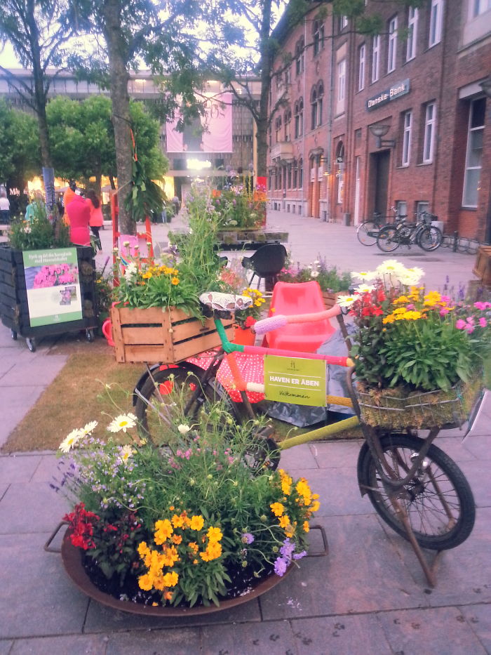 Having Fun At The Flower Festival In Odense, Denmark