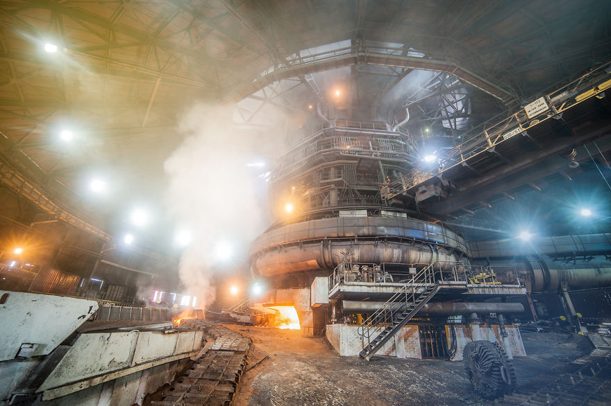 I'm One Of The Few Women Who Photographed Blast Furnace In One Of The Biggest Iron Works