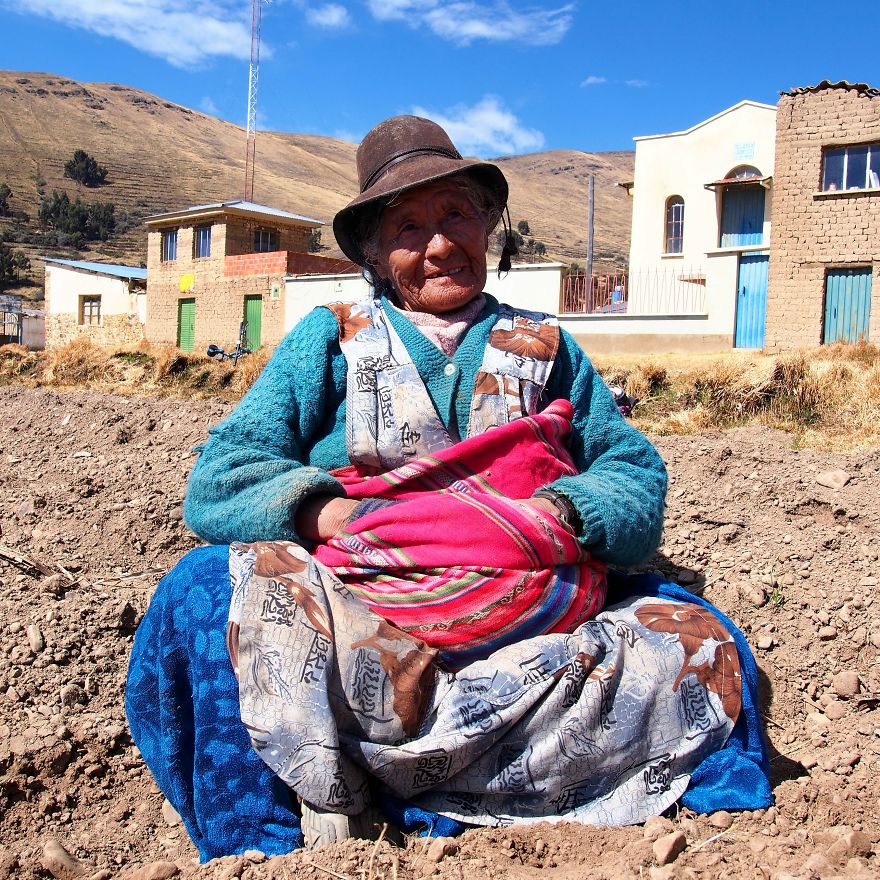 Braulia, Farmer. Titicaca Lake, Bolivia