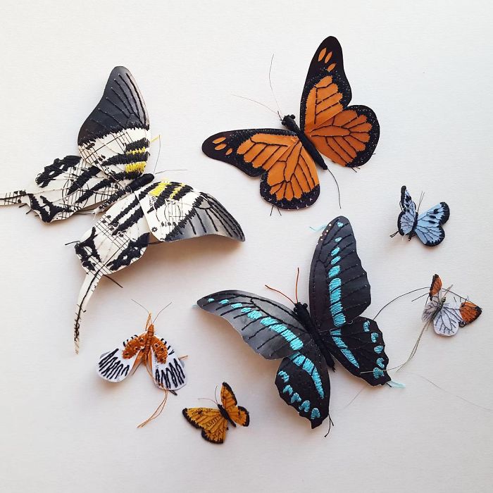 I Create Bugs, Butterflies, And Insects Using Recycled Paper, Wire And Thread