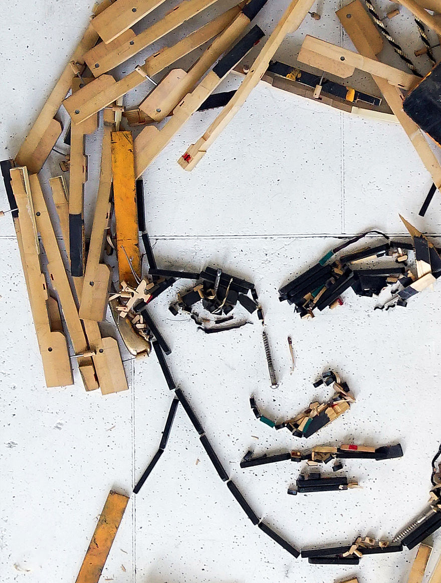 I Made A Portrait Of Beethoven From Old Piano Parts I Made A Portrait Of Beethoven From Old Piano Parts