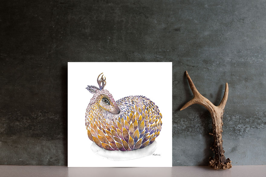 My Watercolor Paintings Inspired By Forest Animals That I Have Already Met This Summer