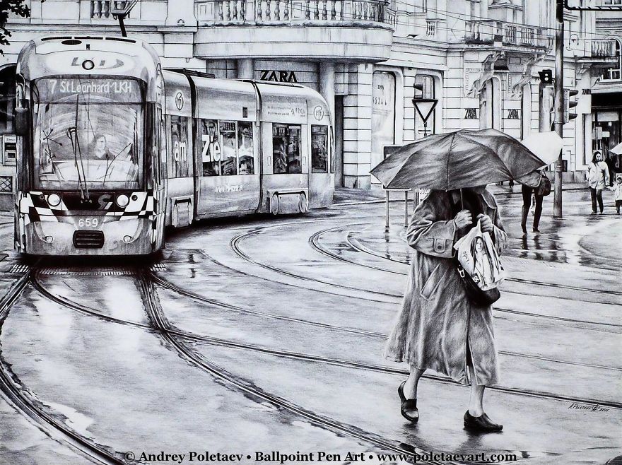 Realistic Ballpoint Pen Drawings That Take Me Up To 300 Hours (Part 2)