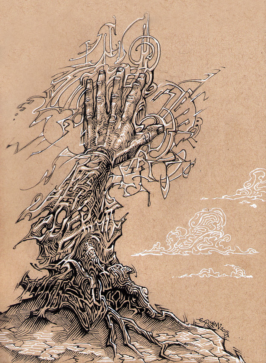 I Create Psychedelic Drawings To Express Beauty, Pain And My Version Of The Divine