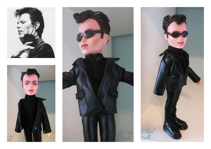 I Paint Second Hand Dolls To Look Like Famous People Who Have Recently Passed Away