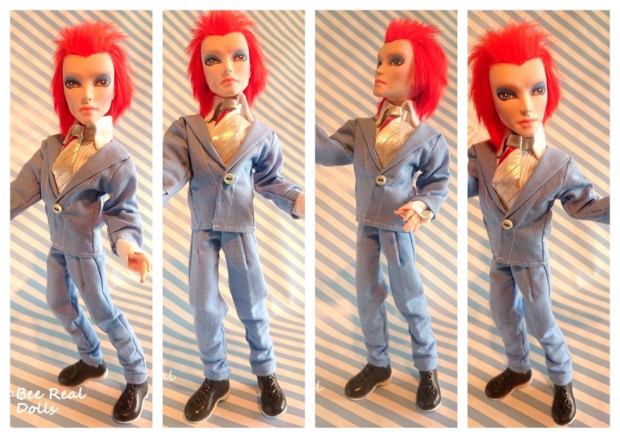 I Paint Second Hand Dolls To Look Like Famous People Who Have Recently Passed Away