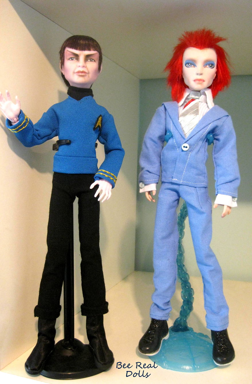 I Paint Second Hand Dolls To Look Like Famous People Who Have Recently Passed Away