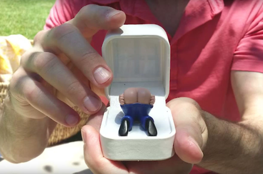 I Replaced The Engagement Ring With A Tiny Butt That Farts When The Box Is Opened