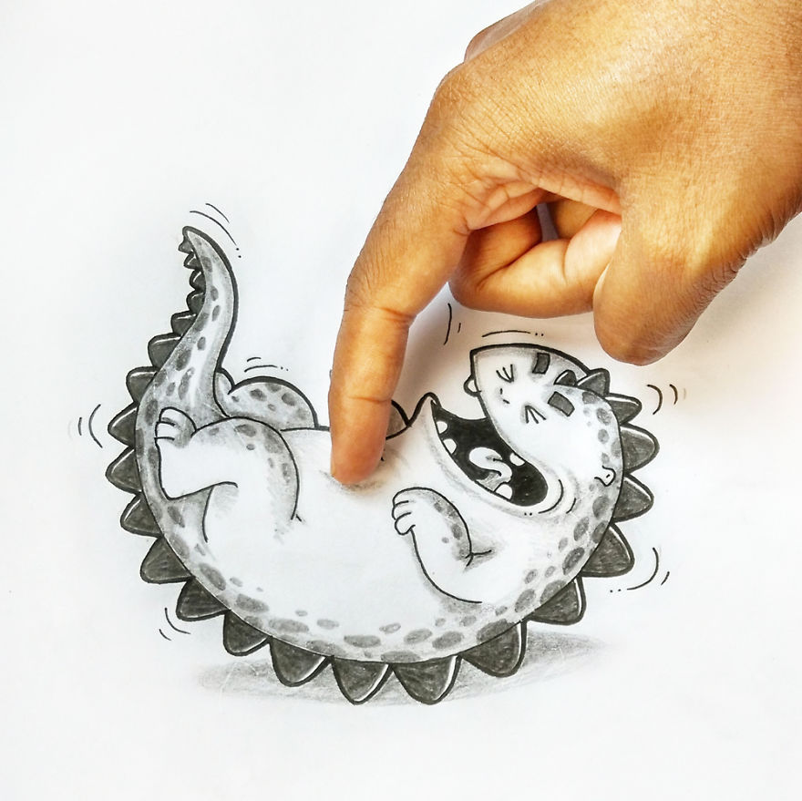 Playing With Our Little Cartoon Pet (part 2)