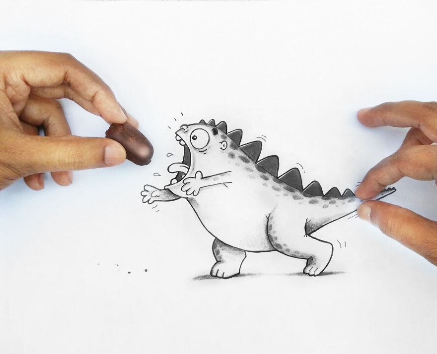 Playing With Our Little Cartoon Pet (part 2)