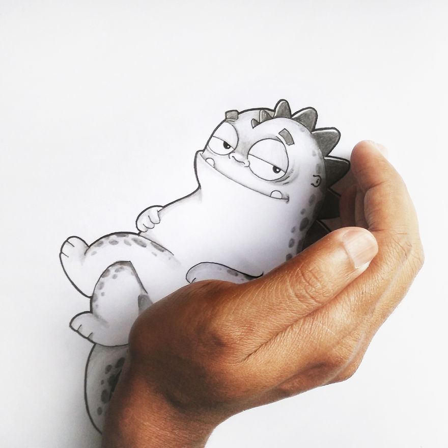 Playing With Our Little Cartoon Pet (part 2)