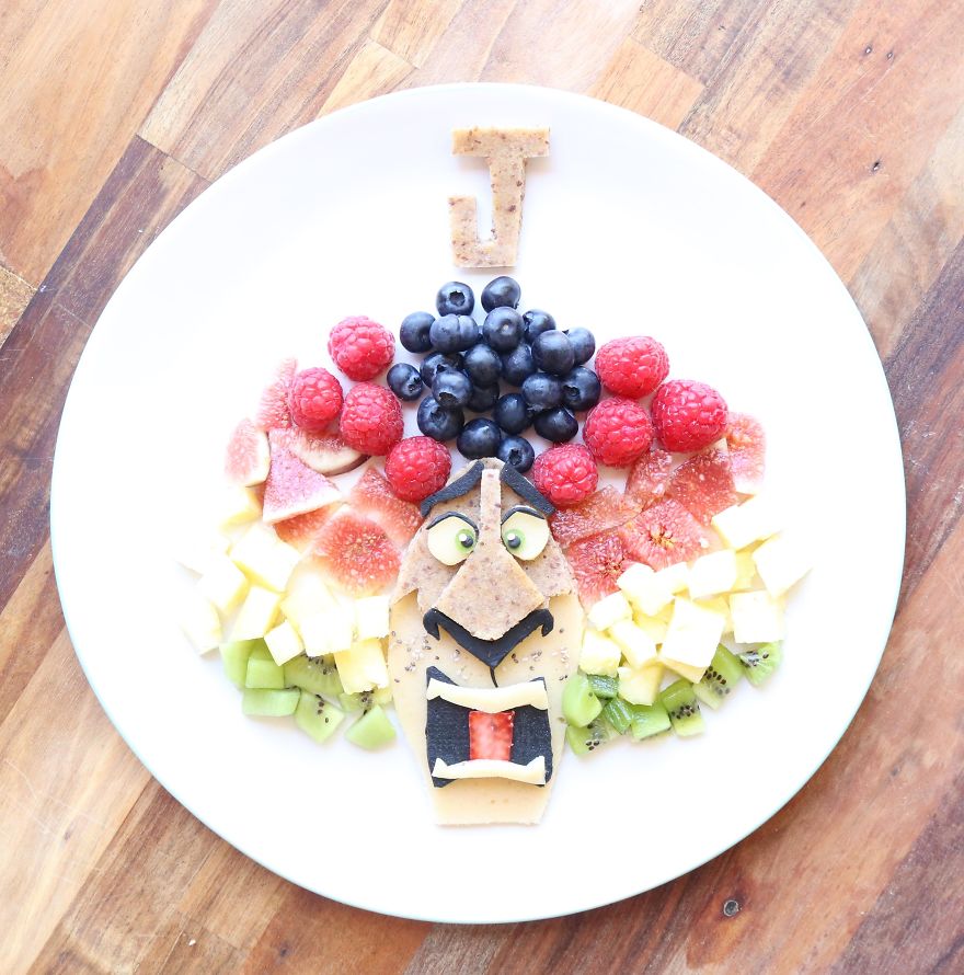 Alex The Lion From Madagascar 3. Spelt, Almond, Linseed And Sunflower Seed Pancakes With Fruit