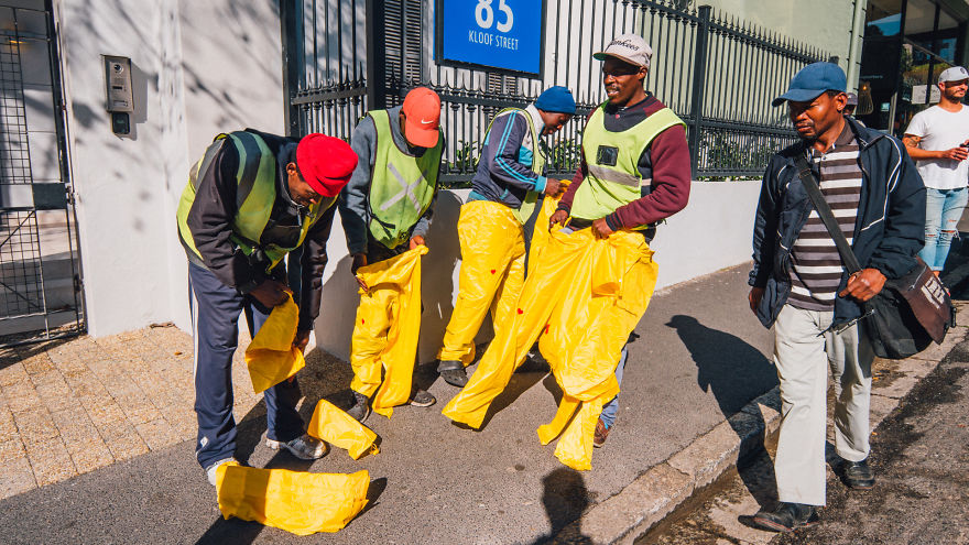 We Gave Free Rain Suits To The Less Fortunate We Gave Free Rain Suits To The Less Fortunate