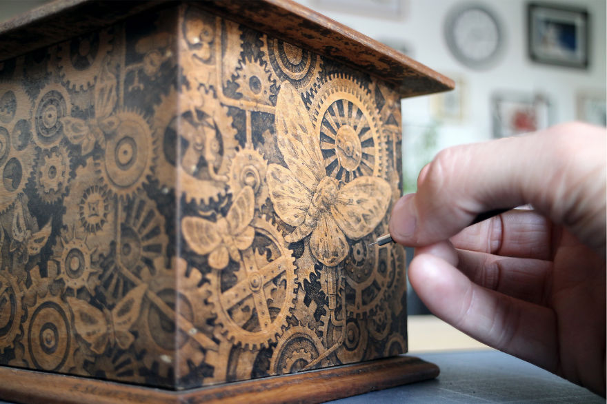 It Took Me 50 Hours And Thousands Of Lines To Bring This Old Coffee Grinder Lamp To Life