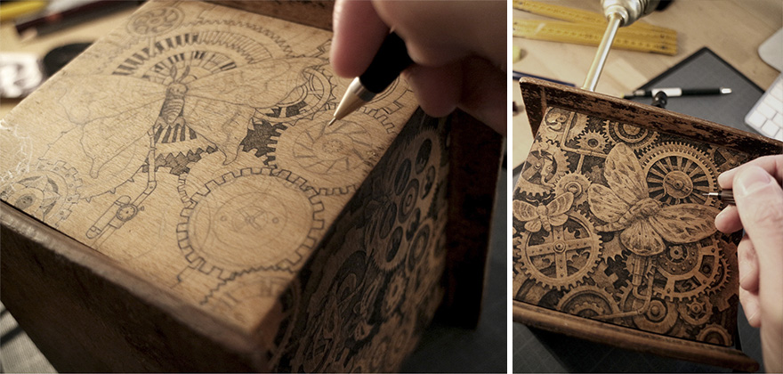 It Took Me 50 Hours And Thousands Of Lines To Bring This Old Coffee Grinder Lamp To Life