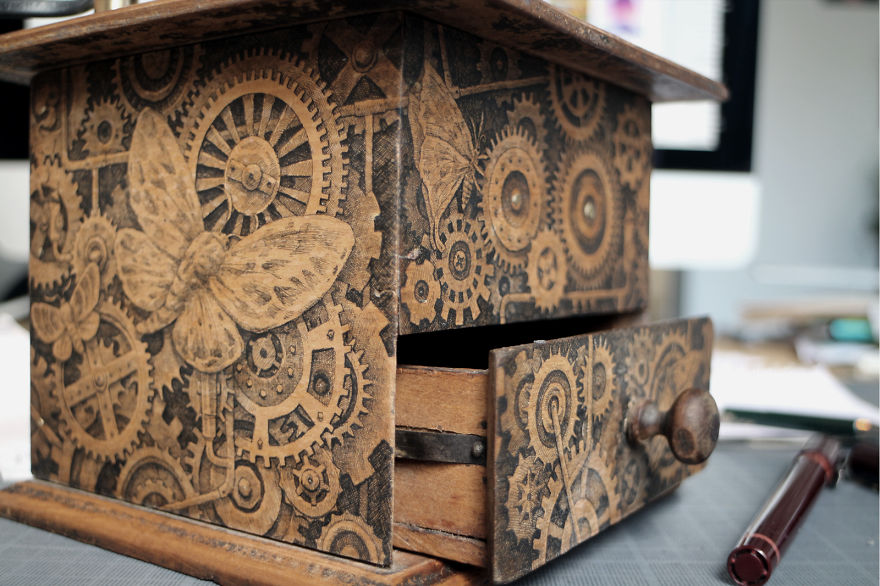 It Took Me 50 Hours And Thousands Of Lines To Bring This Old Coffee Grinder Lamp To Life