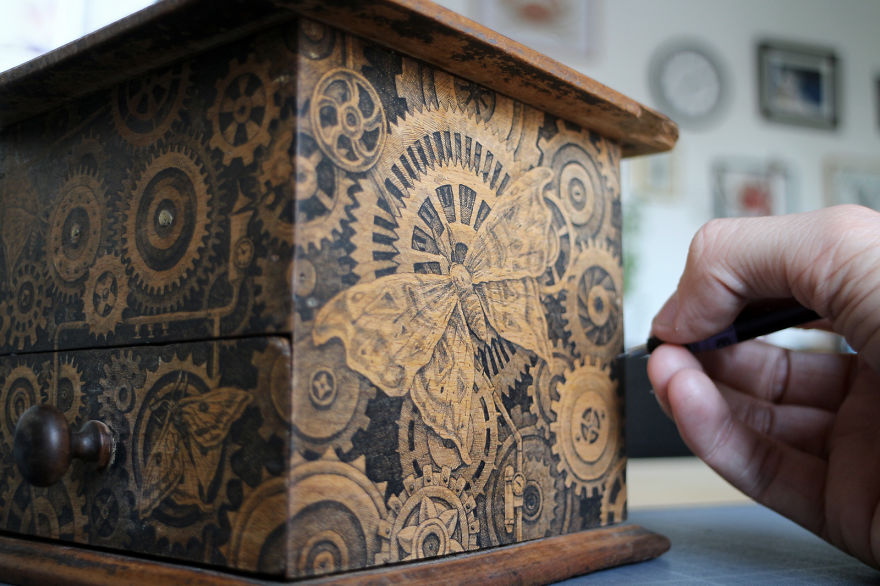 It Took Me 50 Hours And Thousands Of Lines To Bring This Old Coffee Grinder Lamp To Life