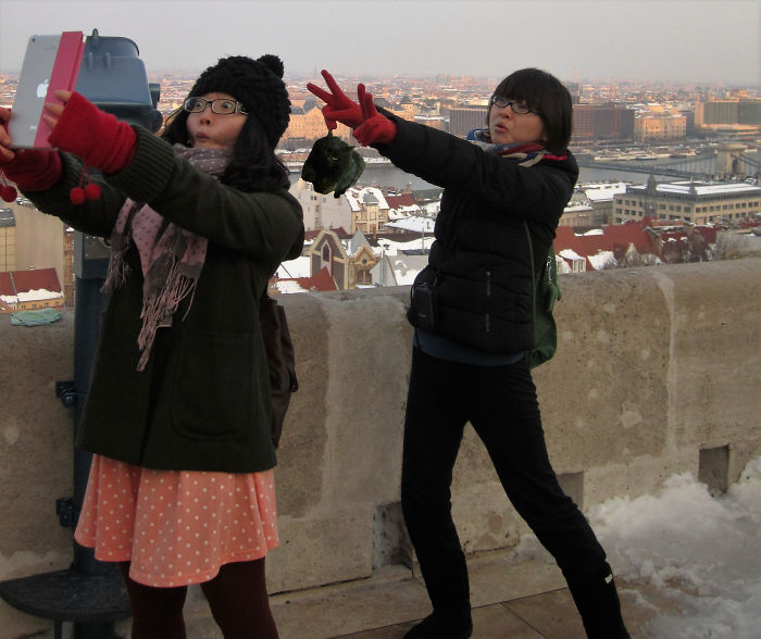 Photo Bomber In Budapest