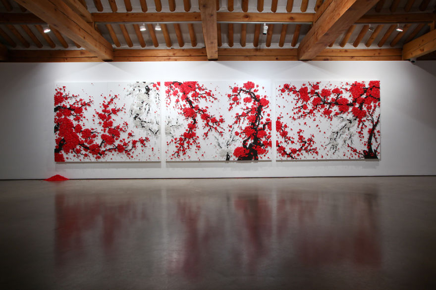 The Beauty Of Invisibility: I Use 1000s Of Pins To Create Art