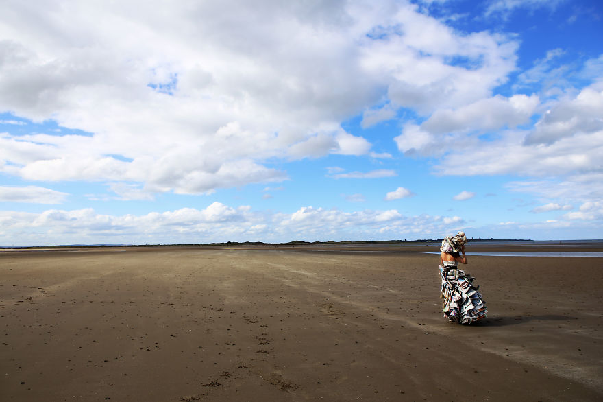 My Friend Made Her Dress From Hundreds Of Newspapers My Friend Made Her Dress From Hundreds Of Newspapers