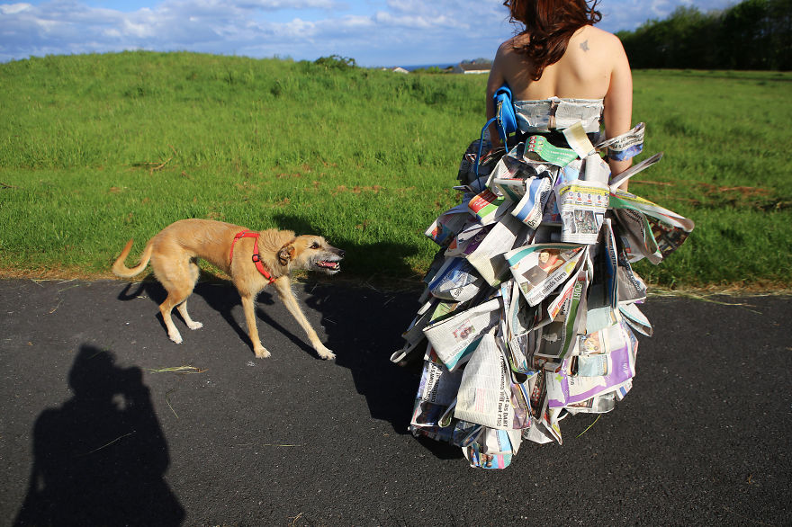 My Friend Made Her Dress From Hundreds Of Newspapers My Friend Made Her Dress From Hundreds Of Newspapers