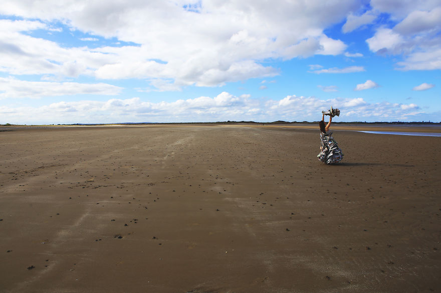 My Friend Made Her Dress From Hundreds Of Newspapers My Friend Made Her Dress From Hundreds Of Newspapers